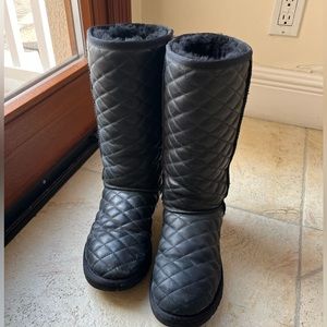 Ugg Leather Quilted Boots